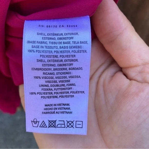 NWT Anthropologie Moulinette Soeurs Fuchsia Pink Lace Dress size 8 - Picture 15 of 15